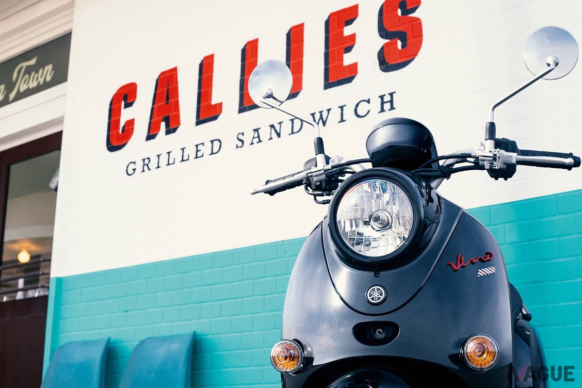 新たにレッド、マットブルー、ライトブルーの新色を設定し、全6色をカラーバリエーションとなったヤマハ「Vino」