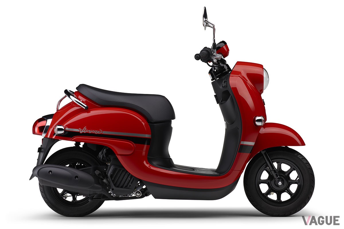 新たにレッド、マットブルー、ライトブルーの新色を設定し、全6色をカラーバリエーションとなったヤマハ「Vino」