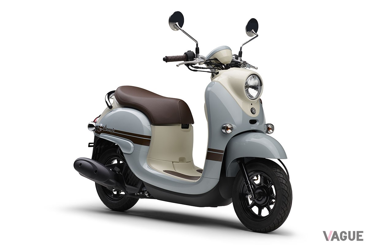 新たにレッド、マットブルー、ライトブルーの新色を設定し、全6色をカラーバリエーションとなったヤマハ「Vino」