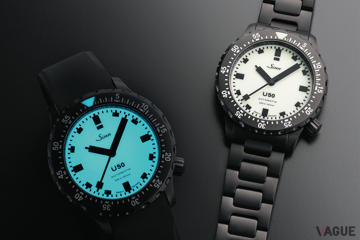 鮮やかな光を放つルミナスダイヤル。暗い海中はもとより、日常生活の中でも存在感を発揮する