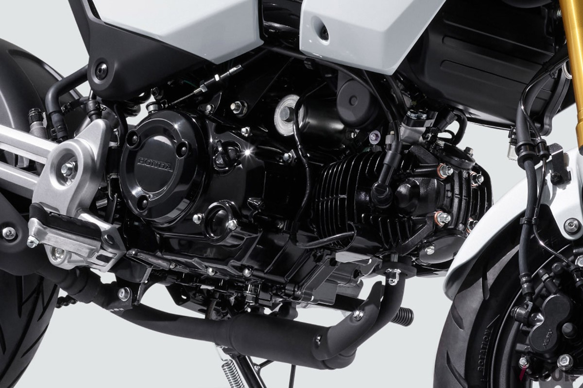 軽やかな吹け上がりが特徴の123cc単気筒エンジンを搭載したホンダの小型ファンバイク「グロム」が2024年モデルへと進化