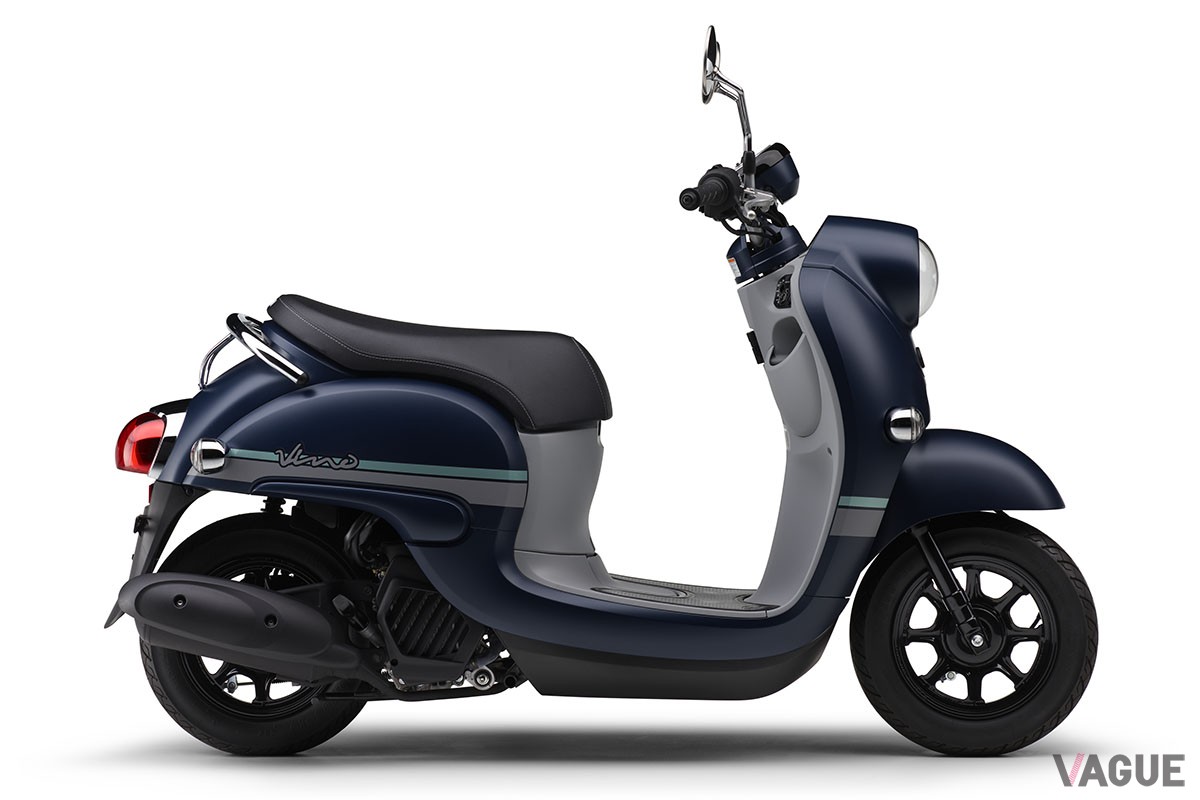 新たにレッド、マットブルー、ライトブルーの新色を設定し、全6色をカラーバリエーションとなったヤマハ「Vino」