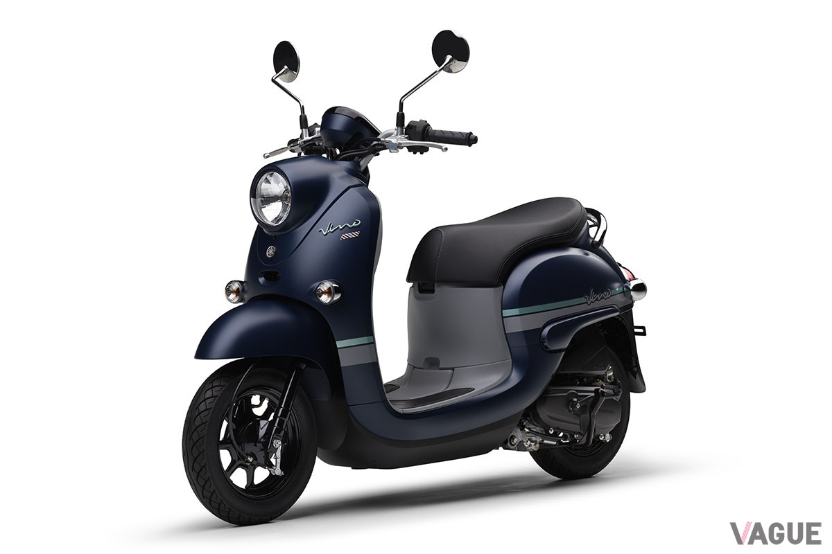 新たにレッド、マットブルー、ライトブルーの新色を設定し、全6色をカラーバリエーションとなったヤマハ「Vino」