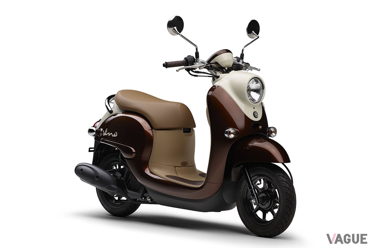 新たにレッド、マットブルー、ライトブルーの新色を設定し、全6色をカラーバリエーションとなったヤマハ「Vino」