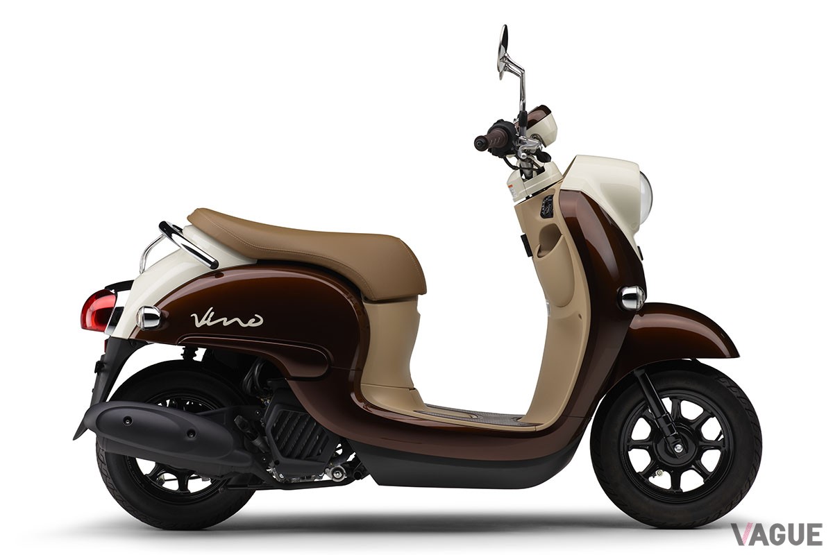 新たにレッド、マットブルー、ライトブルーの新色を設定し、全6色をカラーバリエーションとなったヤマハ「Vino」