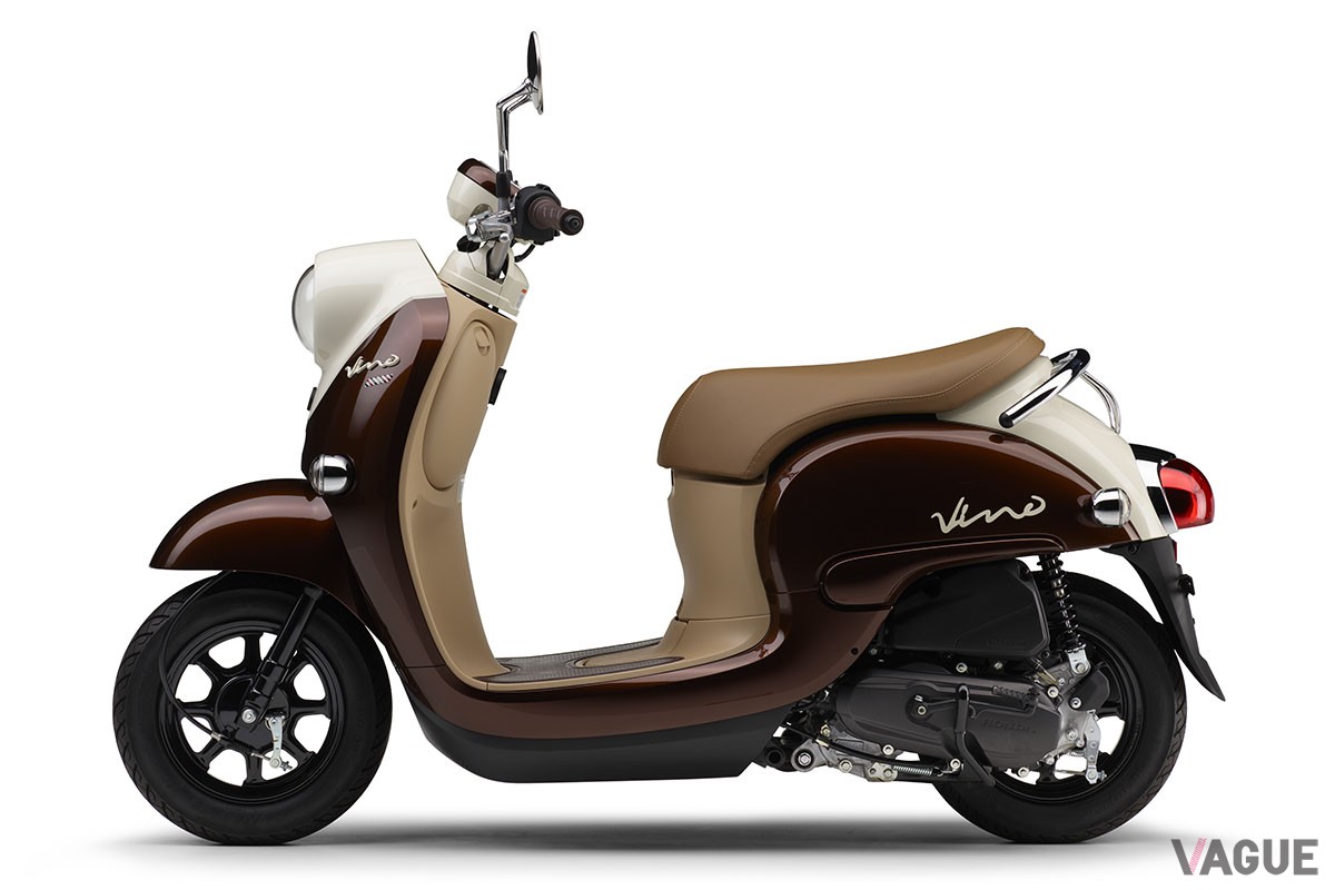 新たにレッド、マットブルー、ライトブルーの新色を設定し、全6色をカラーバリエーションとなったヤマハ「Vino」