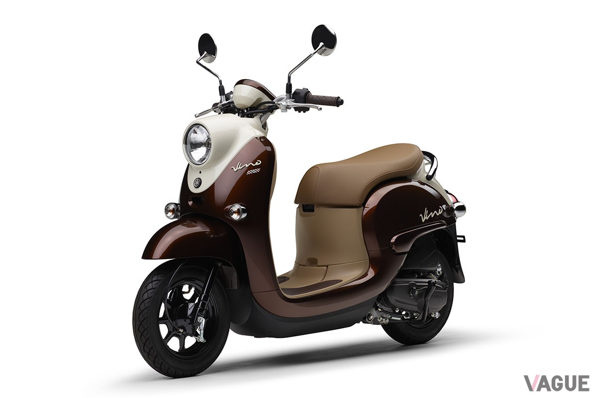 新たにレッド、マットブルー、ライトブルーの新色を設定し、全6色をカラーバリエーションとなったヤマハ「Vino」