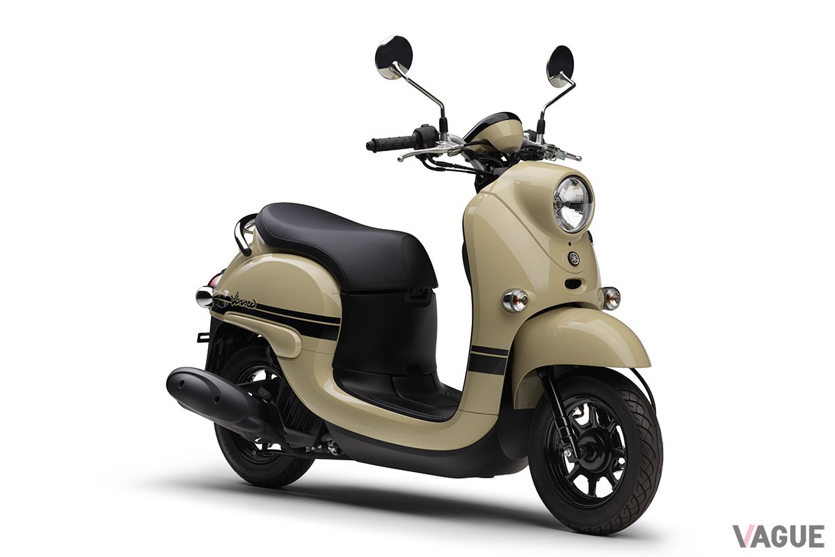 新たにレッド、マットブルー、ライトブルーの新色を設定し、全6色をカラーバリエーションとなったヤマハ「Vino」