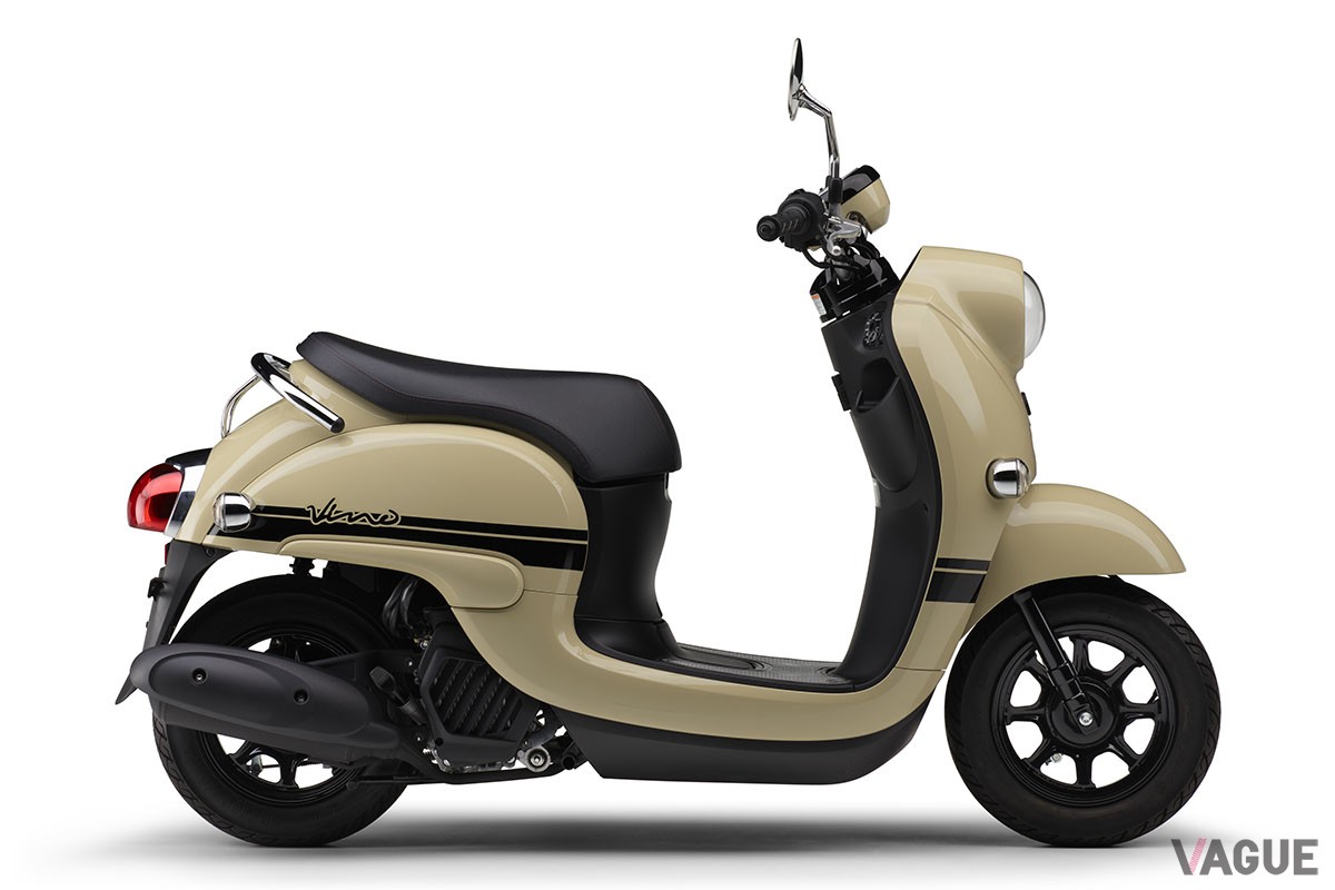 新たにレッド、マットブルー、ライトブルーの新色を設定し、全6色をカラーバリエーションとなったヤマハ「Vino」