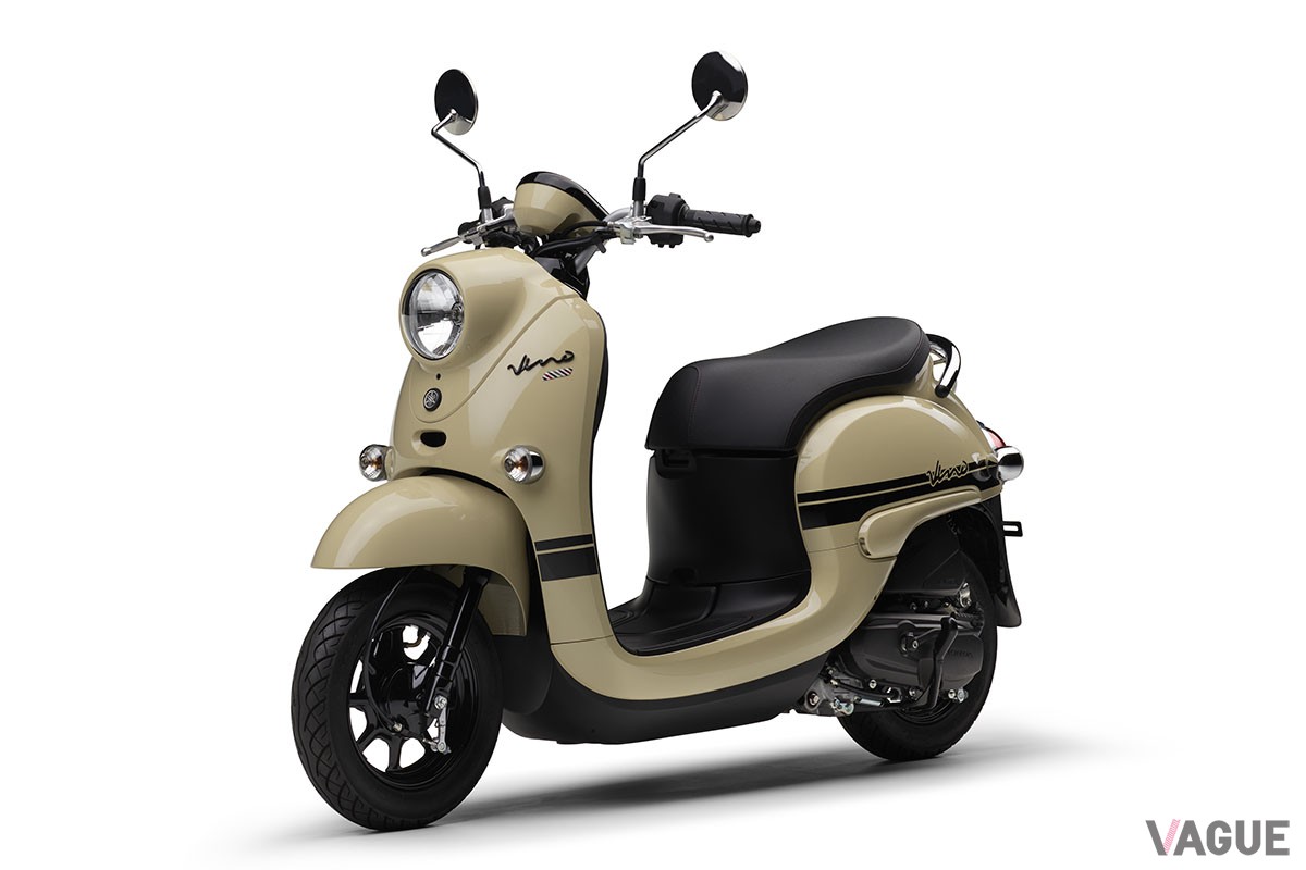 新たにレッド、マットブルー、ライトブルーの新色を設定し、全6色をカラーバリエーションとなったヤマハ「Vino」