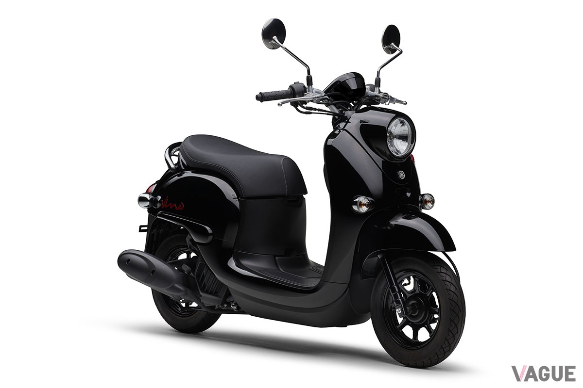 新たにレッド、マットブルー、ライトブルーの新色を設定し、全6色をカラーバリエーションとなったヤマハ「Vino」