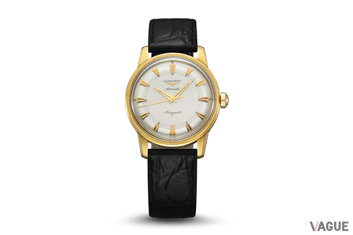 1954年発売の「ロンジン コンクエスト ref. 9001」。その後のコレクションの礎となった記念すべきオリジナルモデル