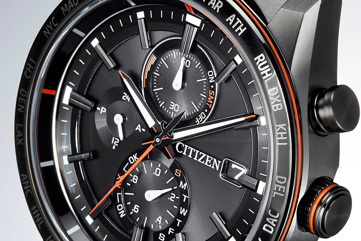 「アテッサ ACT Line AT8185-62E」／クロノグラフのダイヤルは高い視認性を誇り、高級感が感じられる