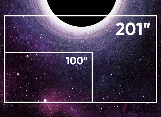 201インチ巨大スクリーンによる圧倒的没入感