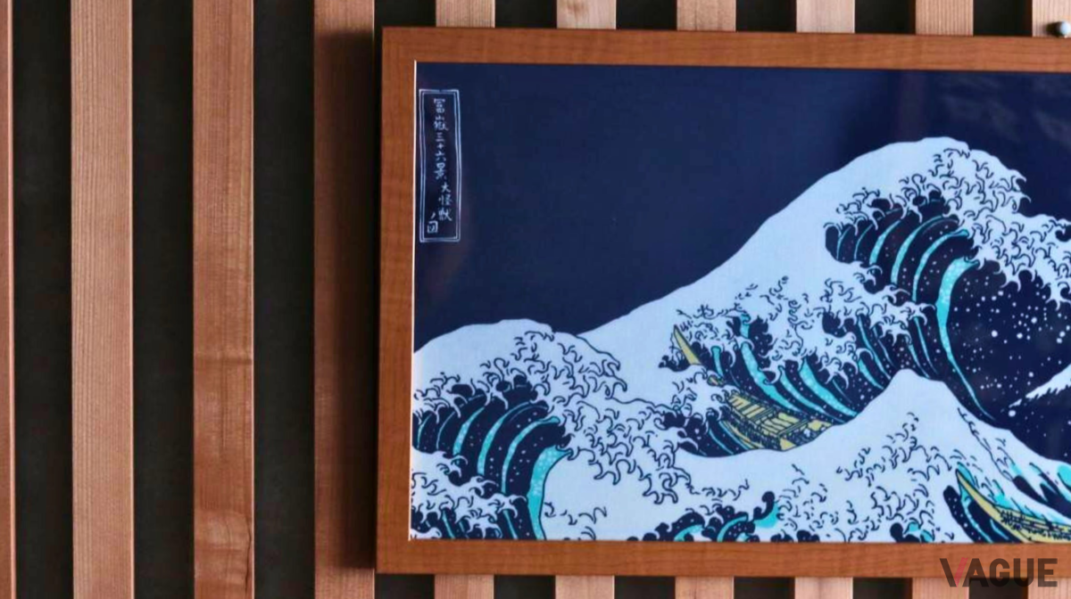 随所に北斎の絵など設置し、和の雰囲気を感じられる