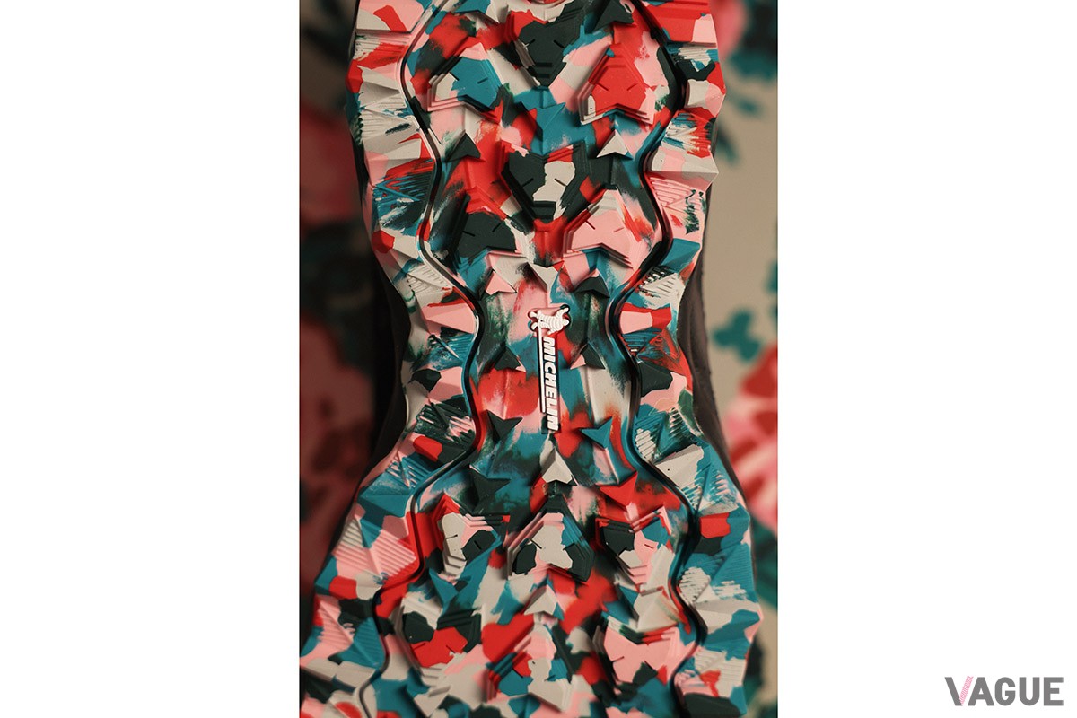 「WAVE MUJIN TL」のミシュランラバーによるアウトソール。