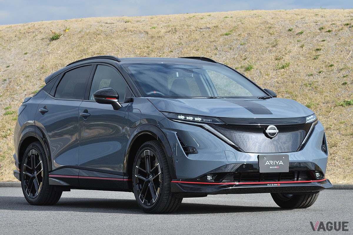 ルックスだけじゃない実際に“効く”エアロパーツや専用開発のタイヤなどのパーツ選びはもちろん、走り味からも開発陣の本気が伝わってくる日産「アリアNISMO」