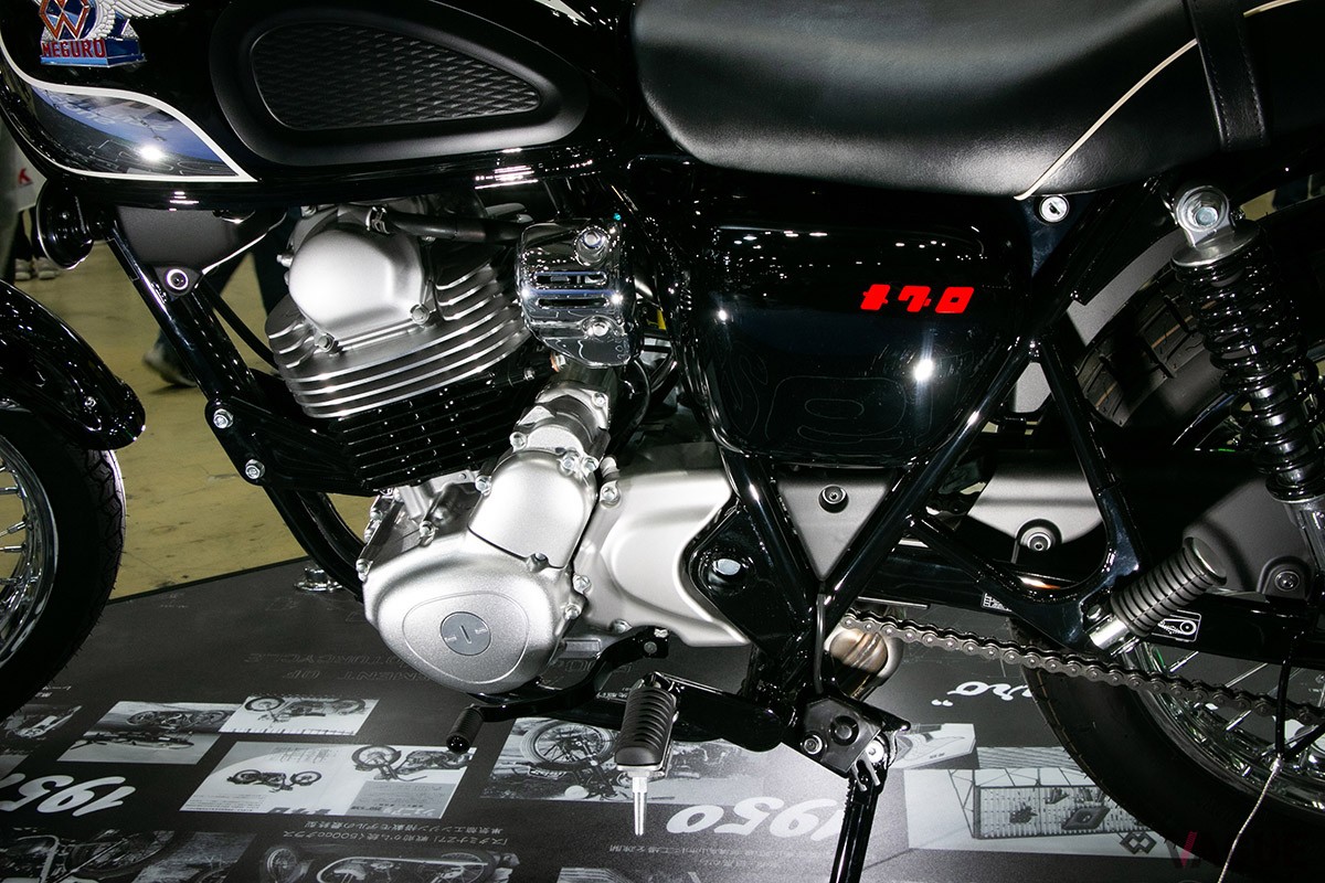 東京モーターサイクルショー2024のカワサキブースを彩った「メグロS1」