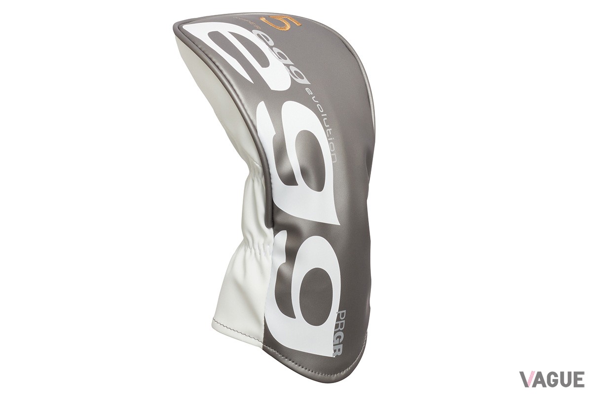 プロギア「SUPER egg evolutionフェアウェイウッド」と「同ユーティリティ」のレディスモデルにはそれぞれ専用のヘッドカバーがつく