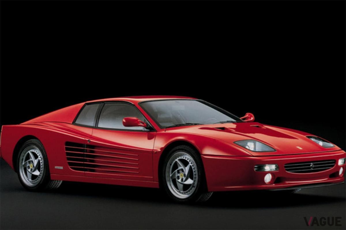 V12気筒エンジンをリアミッドに搭載したスーパーカー、フェラーリ「F512M」。世界で501台が販売されたという