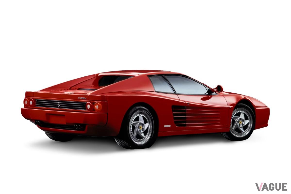 V12気筒エンジンをリアミッドに搭載したスーパーカー、フェラーリ「F512M」。世界で501台が販売されたという