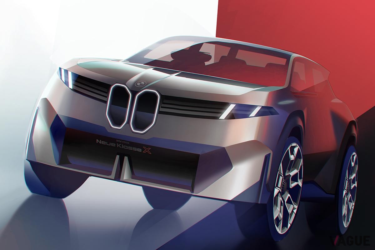 欧州で初公開されたBMW「ヴィジョン ノイエ・クラッセX」のデザイン画