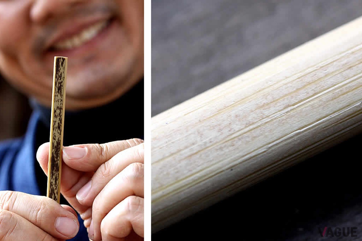 虎斑竹（とらふだけ）を厳選して使用し、職人が磨きあげる「名人作　虎竹耳かき」