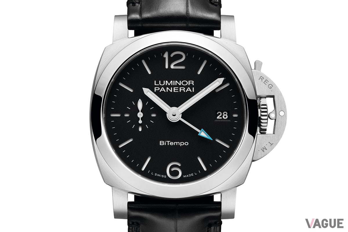 ブラックダイヤルを備えた「PAM01365」は44mmモデルの意匠を継承した正統派のデザイン