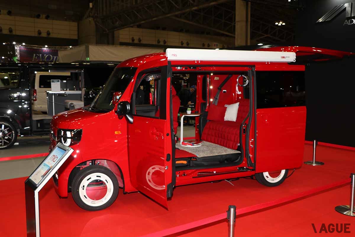 軽自動車ベースのキャンピングカー（軽キャンパー）も相変わらずの人気。写真はホンダN-VANベースのアルフレックス「PICNICA  MIA」