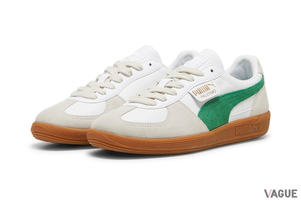 ファッションシーンで人気のガムソールやレザー×スエードのアッパーを採用したプーマ「パレルモ レザー」に待望の新色が登場