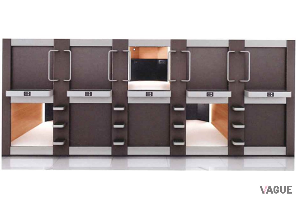 男性休憩室を改装しカプセルベッドルーム14床を初導入