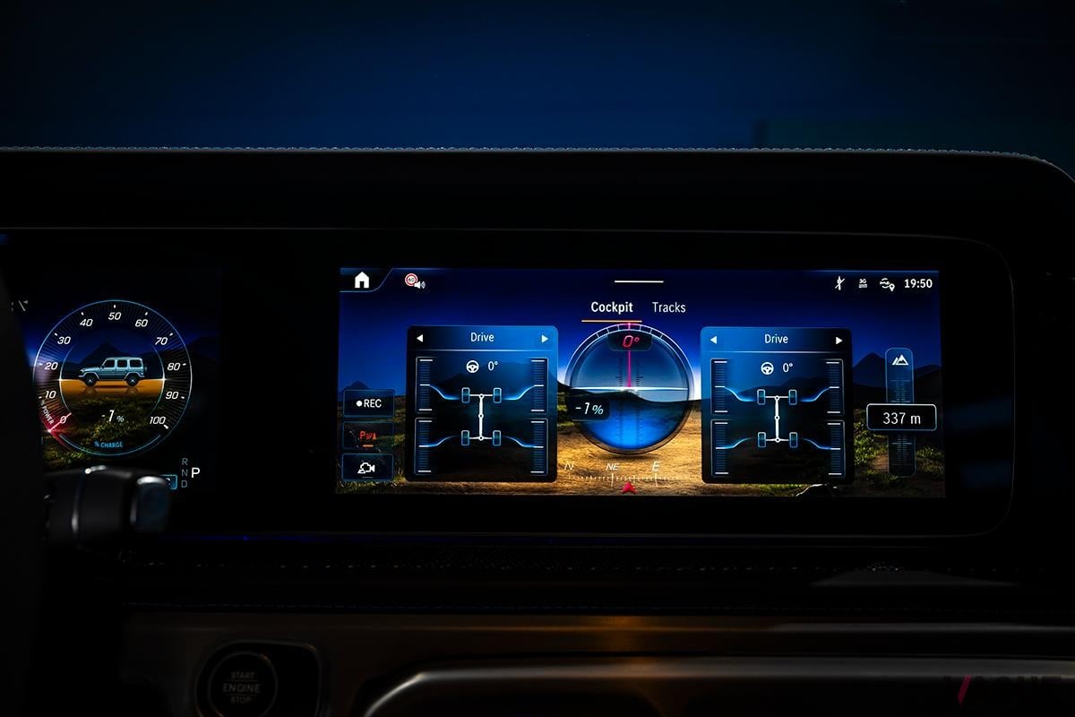 世界初公開されたメルセデス・ベンツ新型「G580」のインテリア