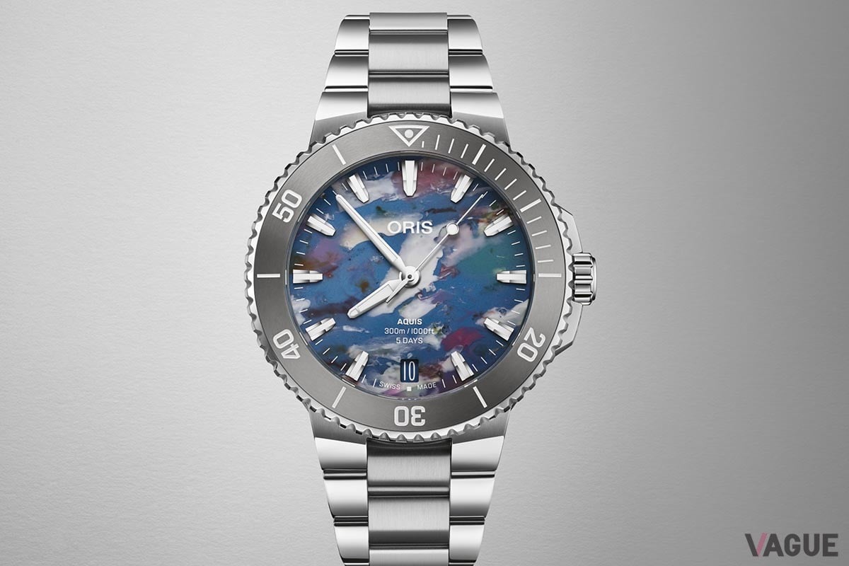 アップサイクル文字盤の模様は一点一点異なるため、いずれも世界で一つのウォッチとなる。