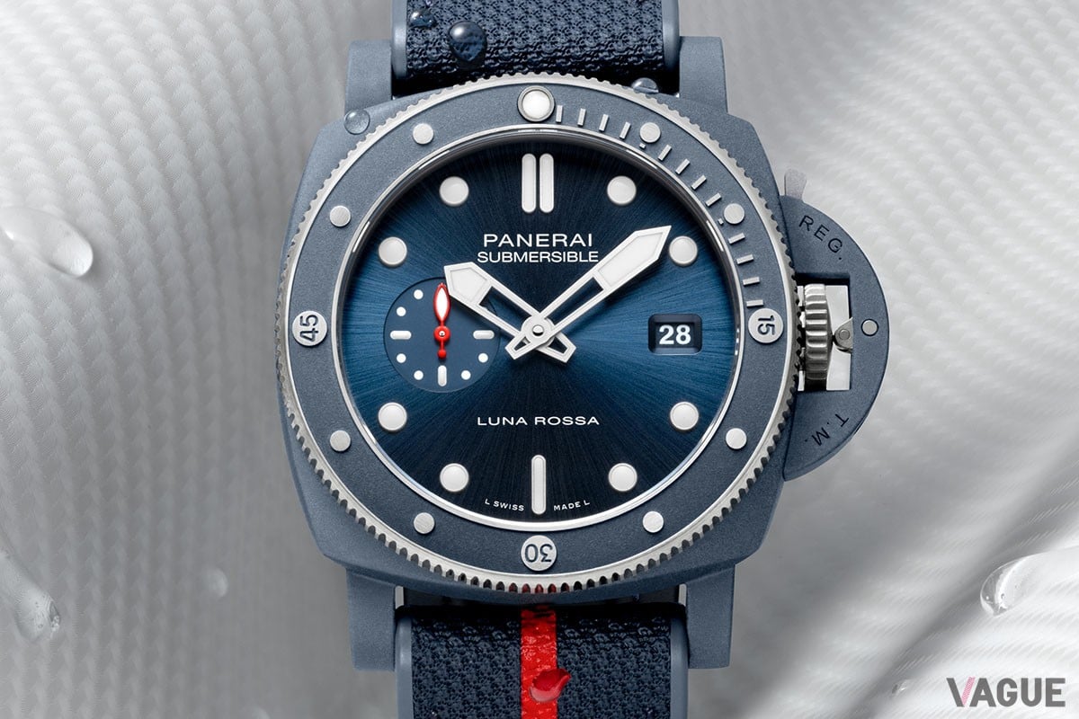 ルナ・ロッサ艇にも使われるチタンの採用と、ベゼルをさらに保護するセラミックディスクにより、極限環境でも頼もしい堅牢性を誇る