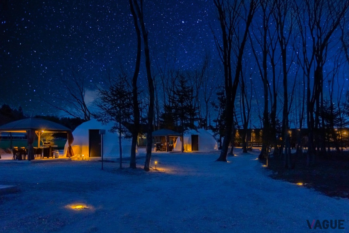 夜には満点の星空も