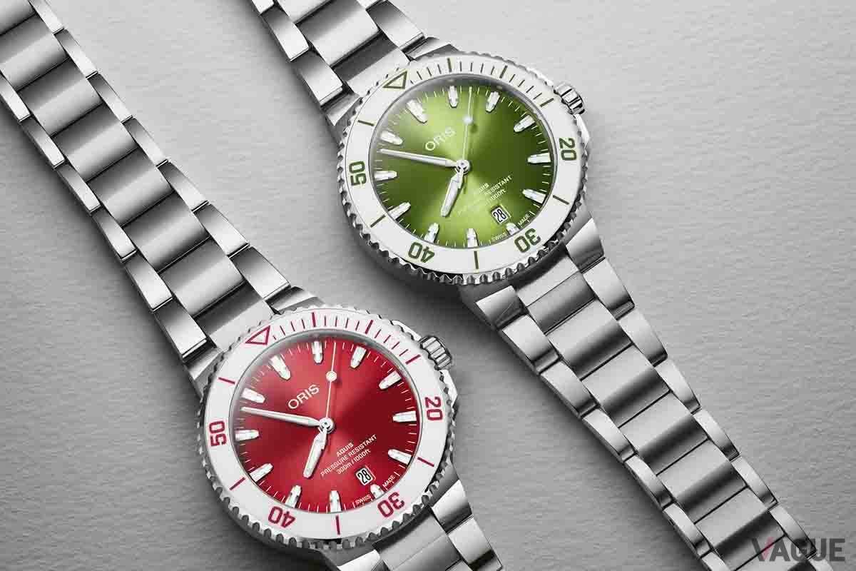 夏の新作としてウォーターメロンをイメージしたグリーンとレッドの「アクイス デイト」