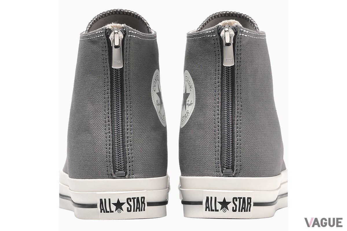 コンバースの名作「オールスター」の次世代モデル「ALL STAR（R）」のカカト部に、ジッパーを備えて利便性を高めた「ALL STAR（R） BACKZIP HI」