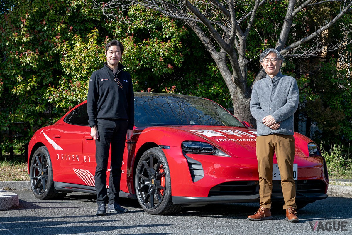 「LEARN with Porsche」のキーマンであるポルシェジャパンの黒岩氏（左）と東大先端研の中邑教授