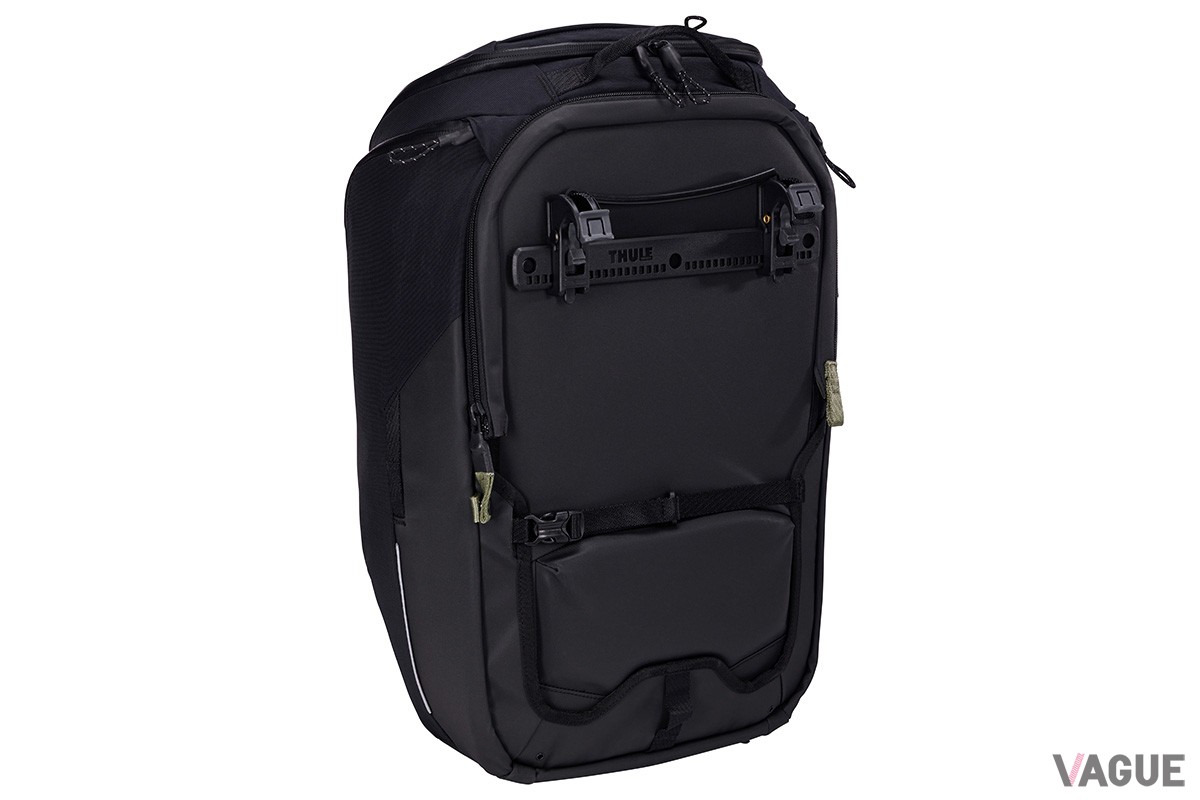 スーリーのバックパック「Thule Paramountハイブリッドサイドバッグ26L」は、自転車用パニアバッグから通勤カバンまで多彩に活躍