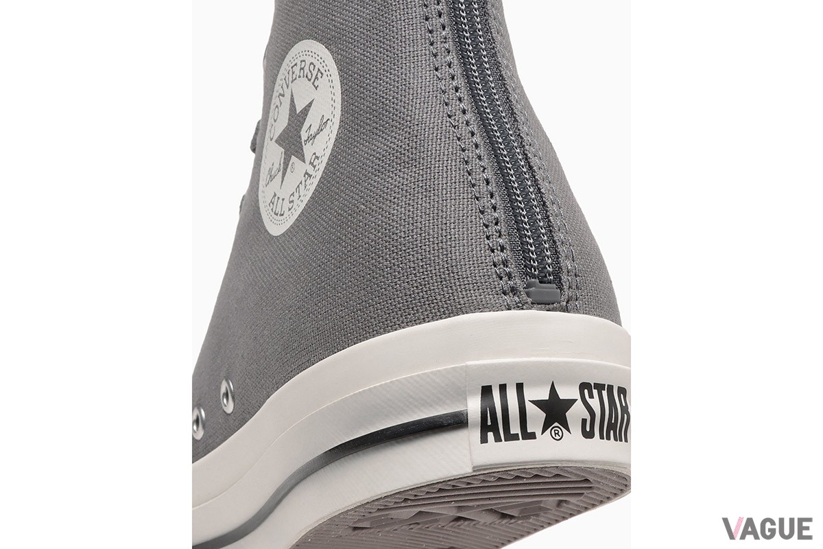 コンバースの名作「オールスター」の次世代モデル「ALL STAR（R）」のカカト部に、ジッパーを備えて利便性を高めた「ALL STAR（R） BACKZIP HI」