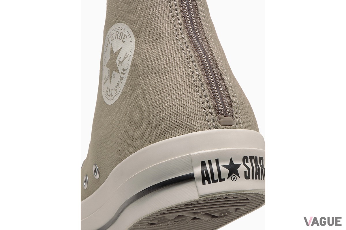 コンバースの名作「オールスター」の次世代モデル「ALL STAR（R）」のカカト部に、ジッパーを備えて利便性を高めた「ALL STAR（R） BACKZIP HI」