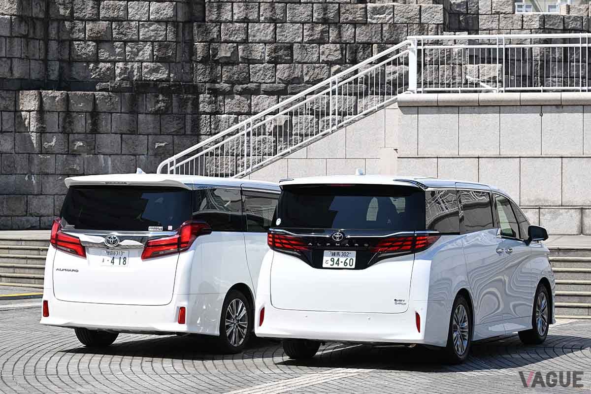 トヨタ「アルファード」「ヴェルファイア」。自販連調べの2024年度（2024年4月から2025年3月）の乗用車ブランド通称名別順位ではアルファードが全体の6位、ヴェルファイアが23位にランクインしている
