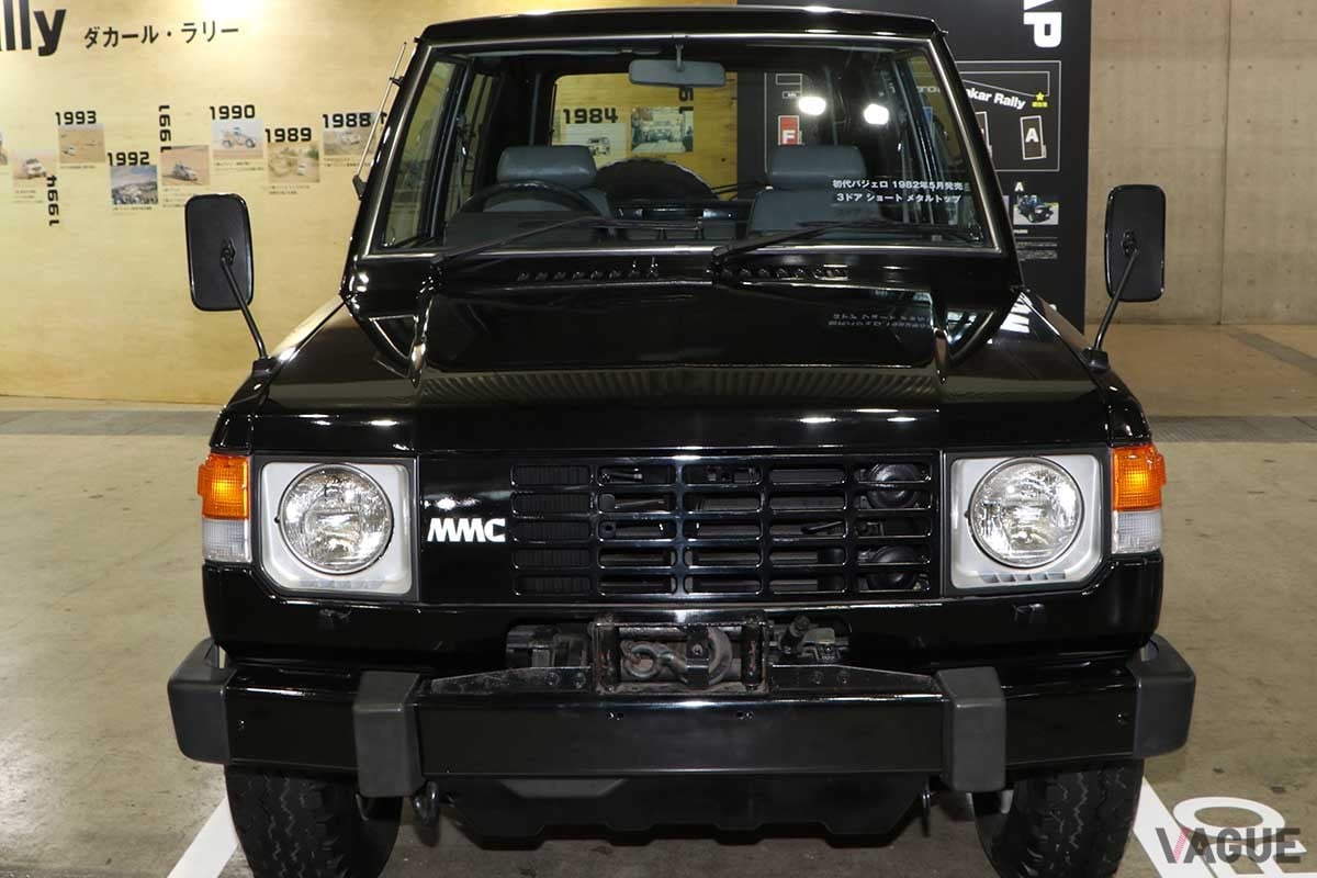 オートモビルカウンシル2024三菱ブースに出展された初代パジェロ。1982年に登場した