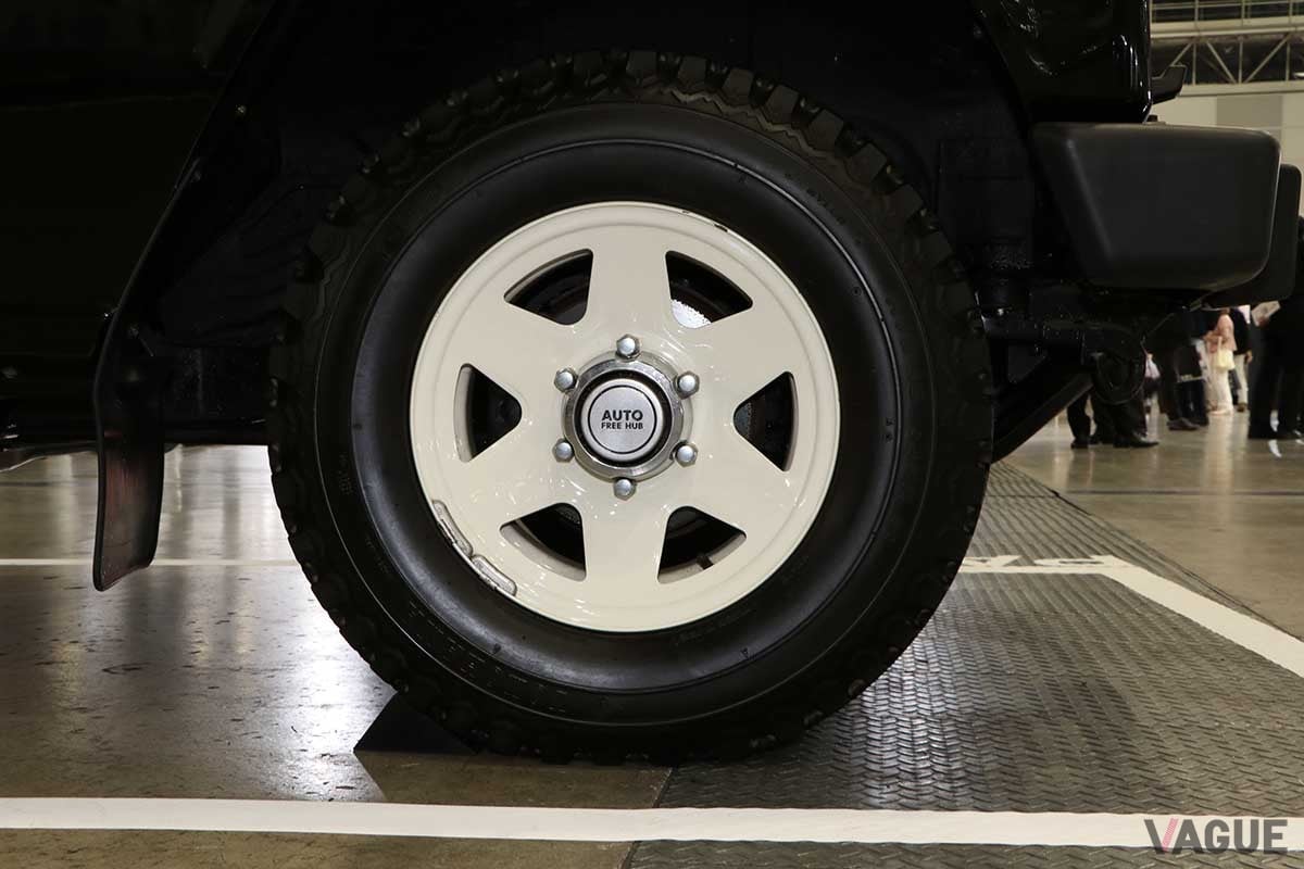 オートモビルカウンシル2024三菱ブースに出展された初代パジェロ。1982年に登場した