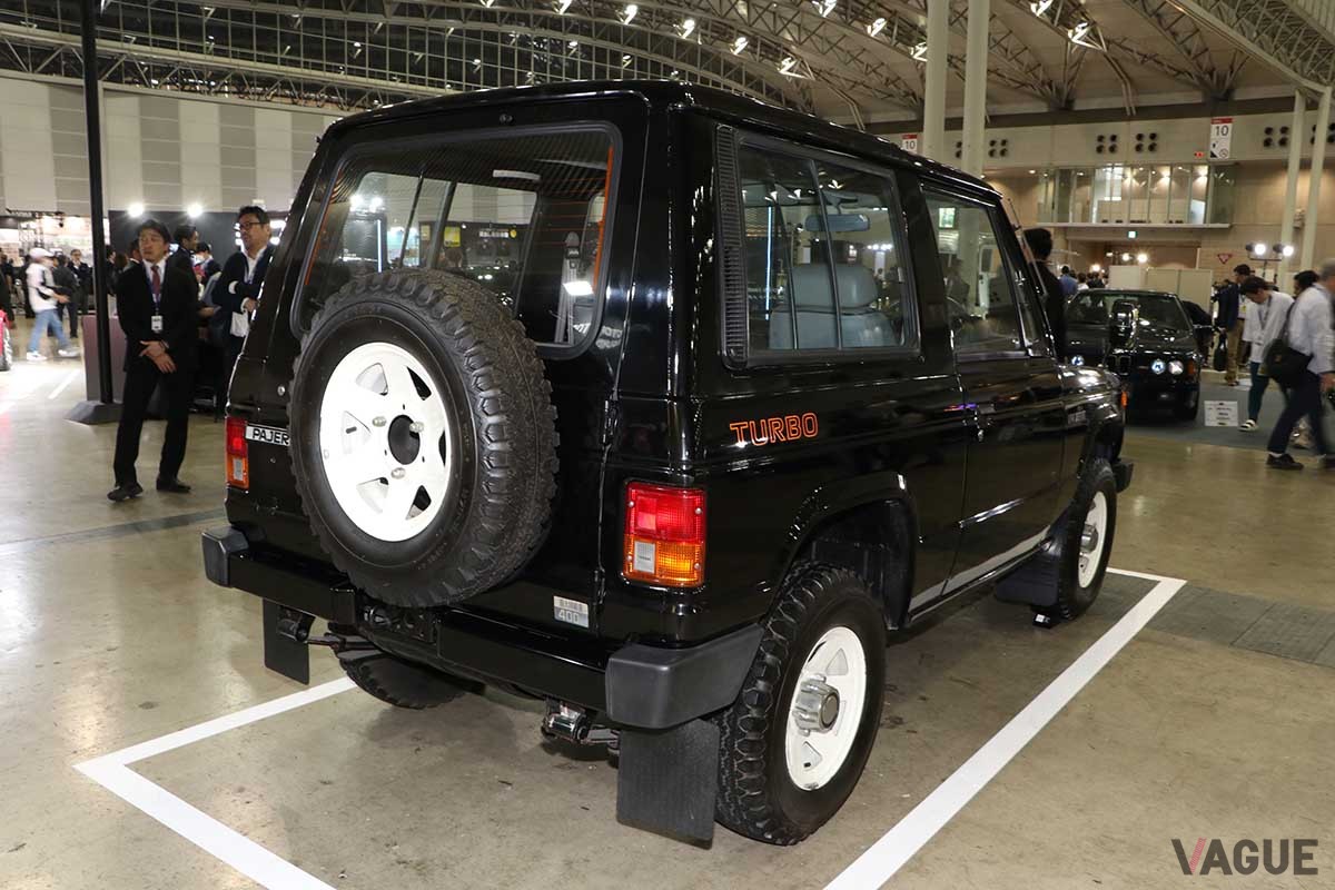 オートモビルカウンシル2024三菱ブースに出展された初代パジェロ。1982年に登場した