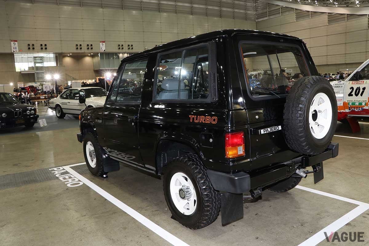 オートモビルカウンシル2024三菱ブースに出展された初代パジェロ。1982年に登場した