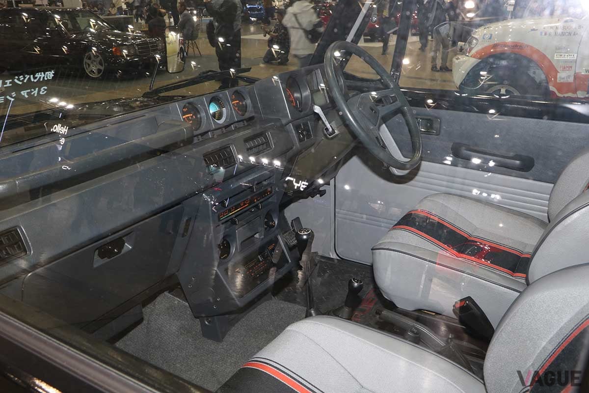 オートモビルカウンシル2024三菱ブースに出展された初代パジェロ。1982年に登場した