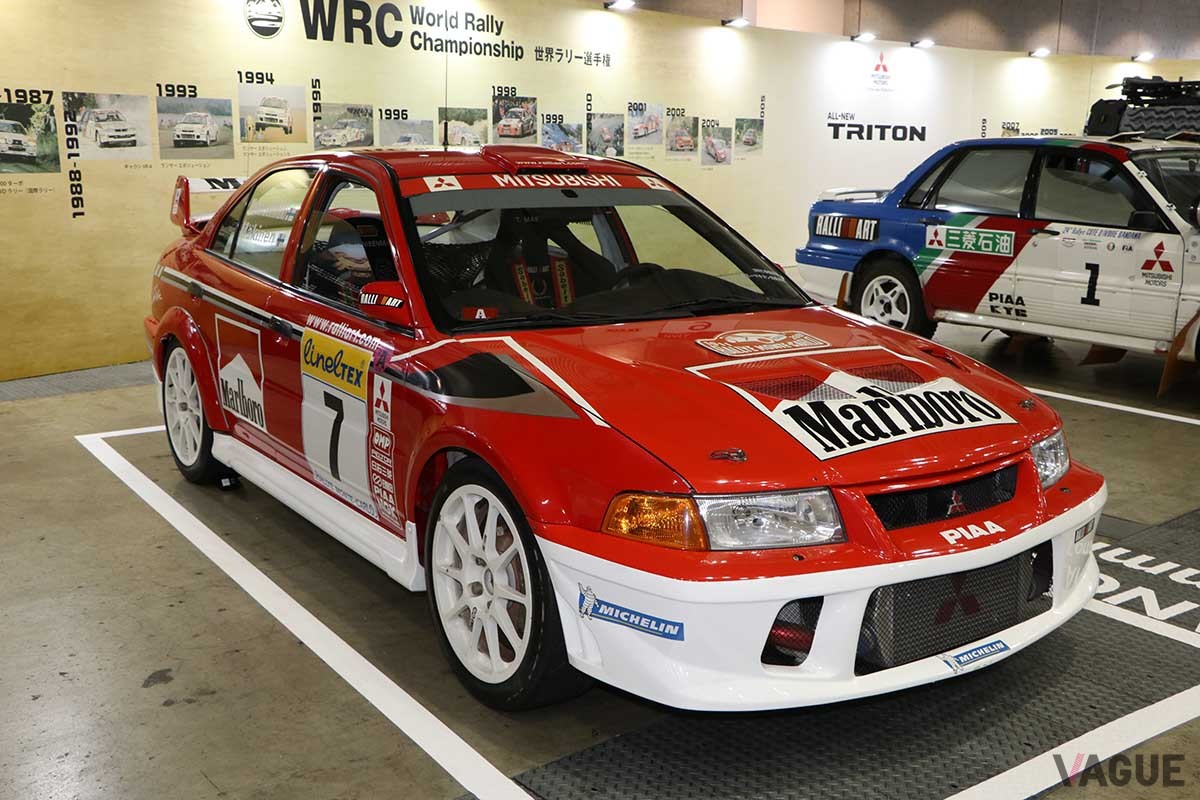 オートモビルカウンシル2024三菱ブースに出展された、ランサーエボリューションVI