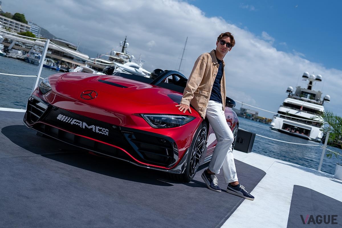 モナコで開催されたメルセデスAMG「ピュアスピード」発表会の様子