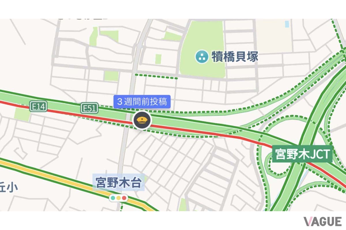 少し前の取締り情報は12時間／24時間／1週間／1ヶ月間で表示対象とすることができる